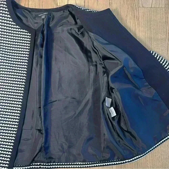 Nine West Women’s Knit Jacquard Open Front Blazer Jacket Size 14 - Picture 12 of 12